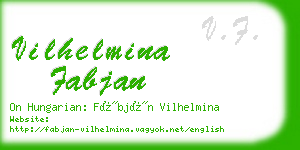 vilhelmina fabjan business card
